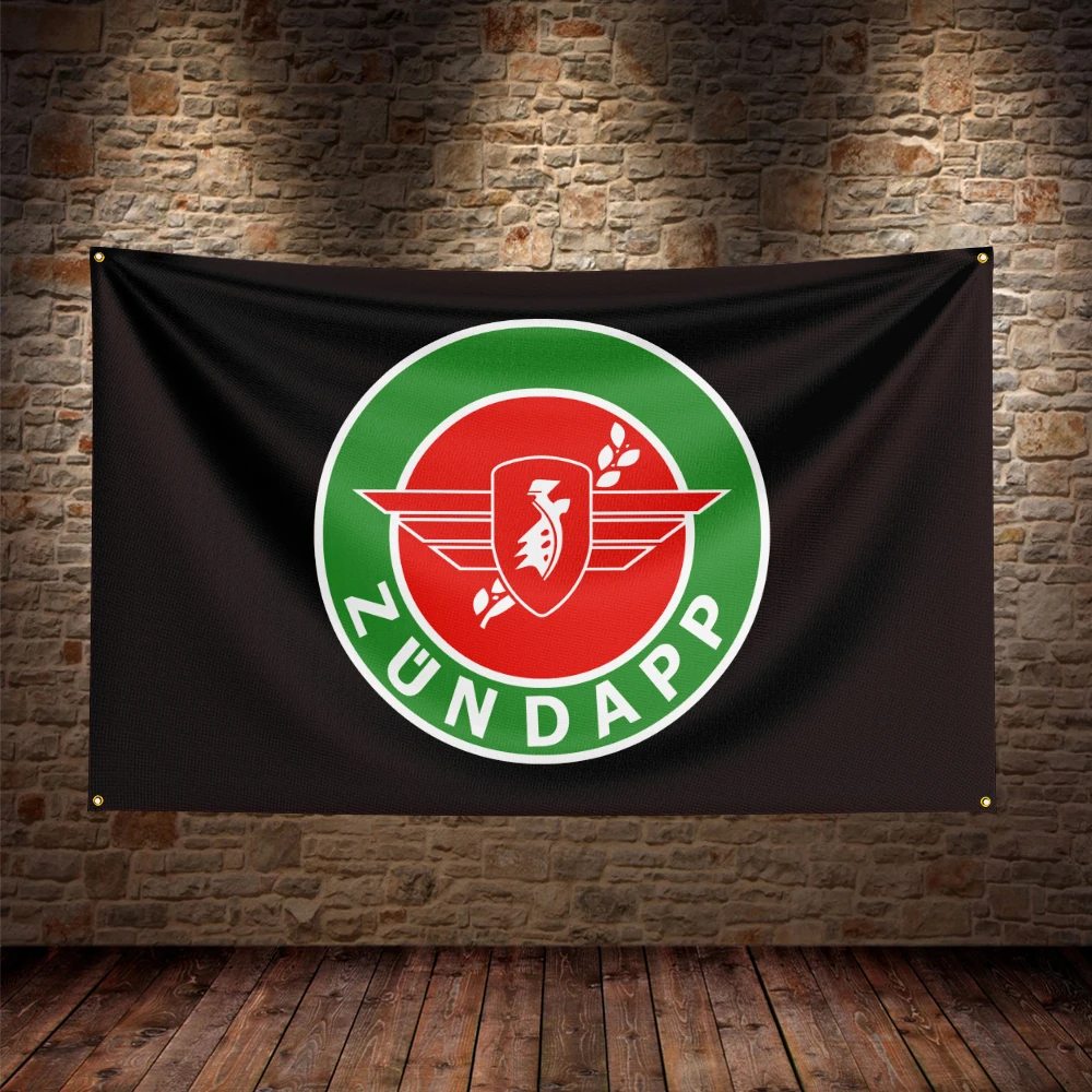 3X5Ft Zundapps Moto Flag Polyester Printed Car Banner For Decor