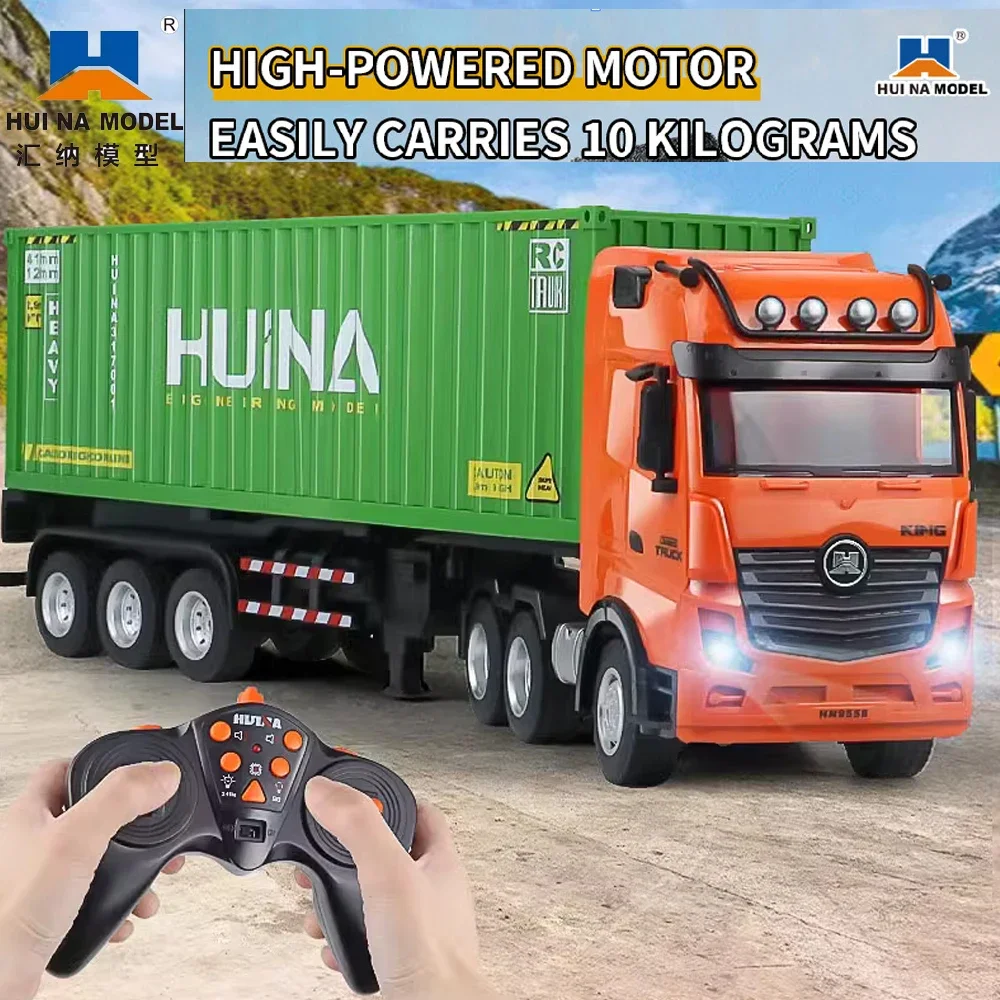 Huina 1317 nowy produkt 1:18 audiowizualny elektryczny zdalnie sterowany samochód kontenerowy elektryczny model samochodu zdalnie sterowanego dla