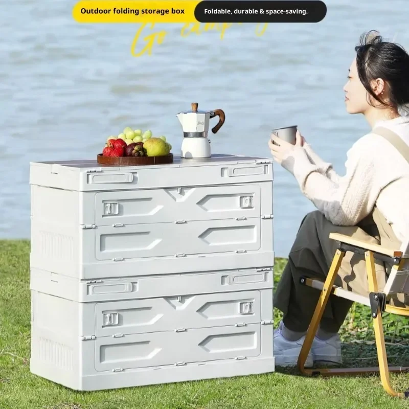 المحمولة طاولة تخييم قابلة للطي نزهة IGT خفيفة الوزن قابل للتعديل ارتفاع موقد الجدول السفر سيارة جذع التخزين المنظم قابلة للطي #2