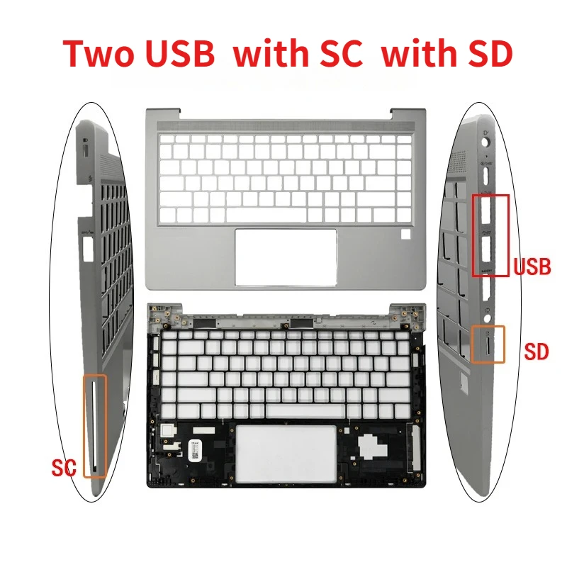 For ProBook 640 G8 645 G8 LCD Back Cover Front Frame Bezel Palmrest Lower Bottom Case Rear Lid Top Case Silver