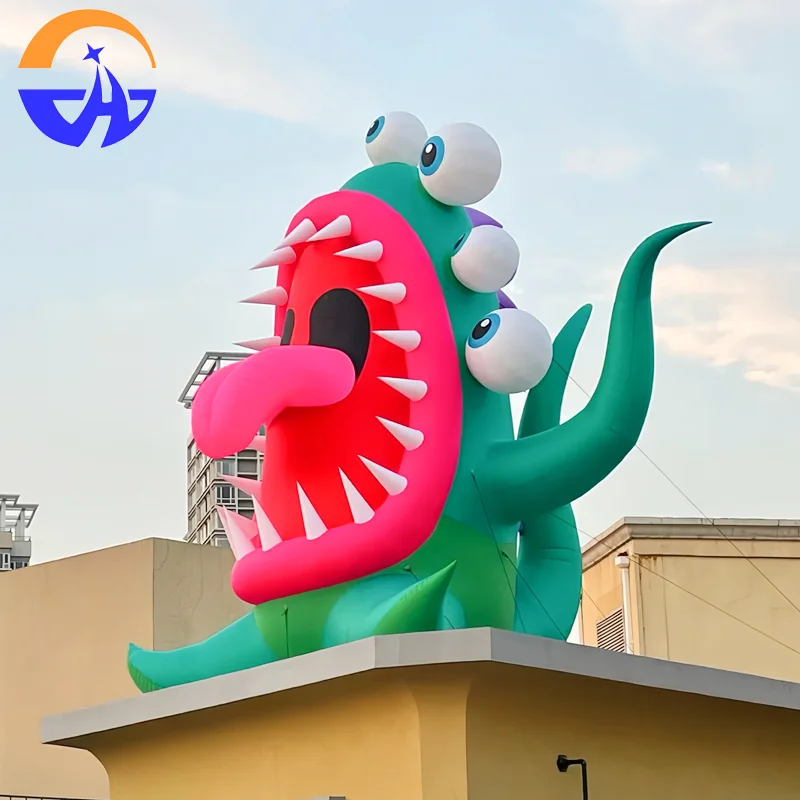 

Надувная антенна, маленькие монстры и монстры с большим горлышком - атмосферный декоративный реквизит для торговых центров и баров