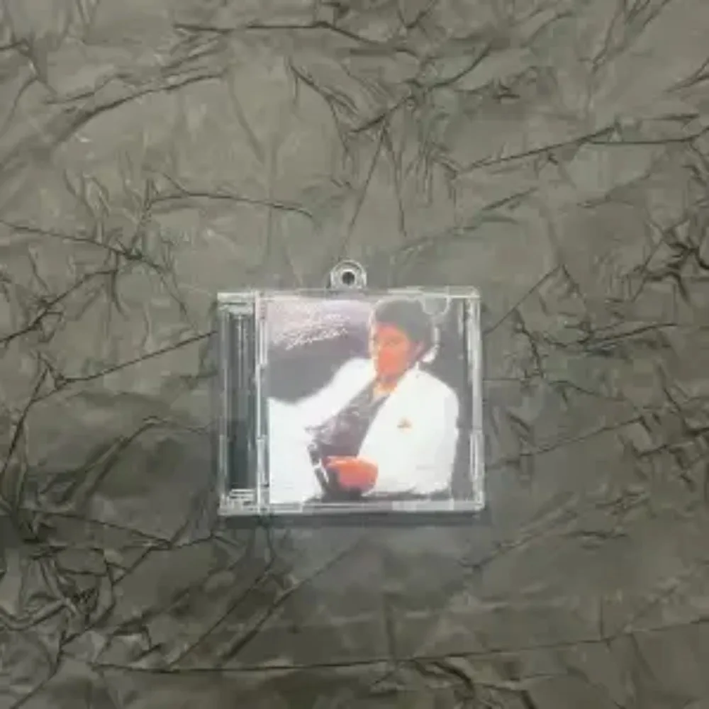Michael Jackson Mini Album CD Keychain MJ Fans Collectors English Replica Decorative Collectible Free Shipping