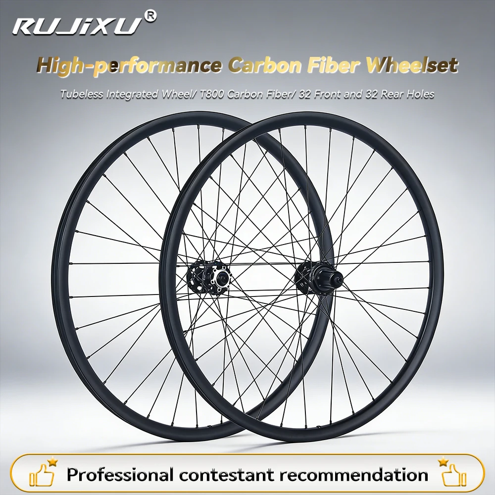 

MTB Carbon 20X110 12X150mm Wheelset 27.5/29in 6 Pawls HG Hub Vacuum Tyres 32H 30/37mm Width, for Enduro/Downhill MTB Wheelset