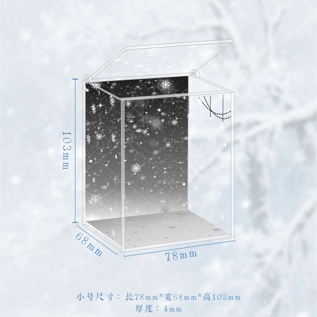 Snowflake Baby Box Original Gumei Acrylic Baby House Figure Storage Display Desktop Display