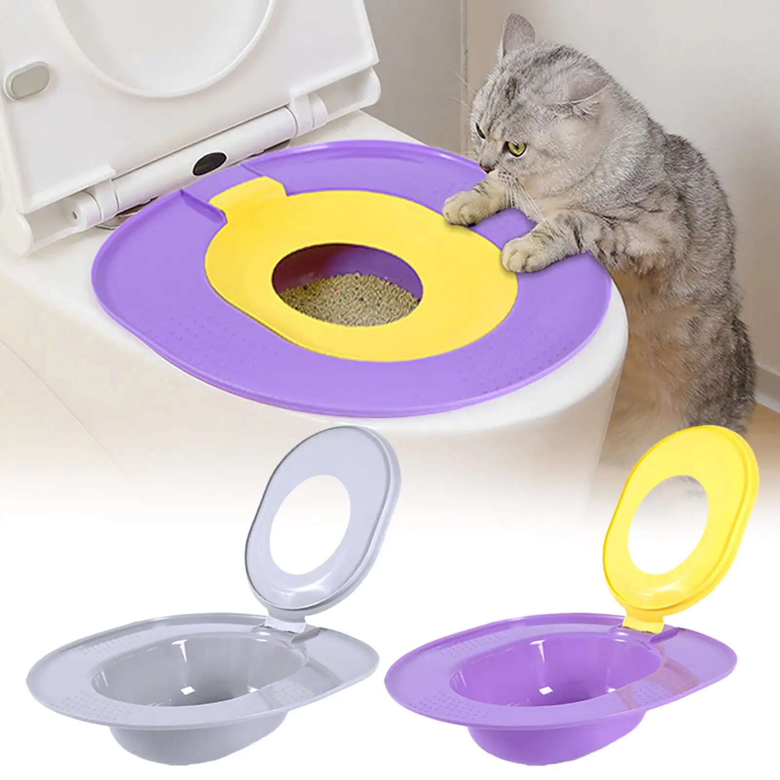 Katze Toilette Training Kit Wiederverwendbare Rinal Sitz Töpfchen Katzentoilette Trainer Haustier Töpfchen Sitz Haustier Reinigungsmittel