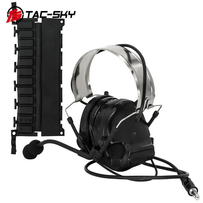 TAC-SKY COMTA III Tactical Headset Hearing Protection Noise Cancelling Pickup comtac3 Headphones with U94 Ptt for Baofeng Radio