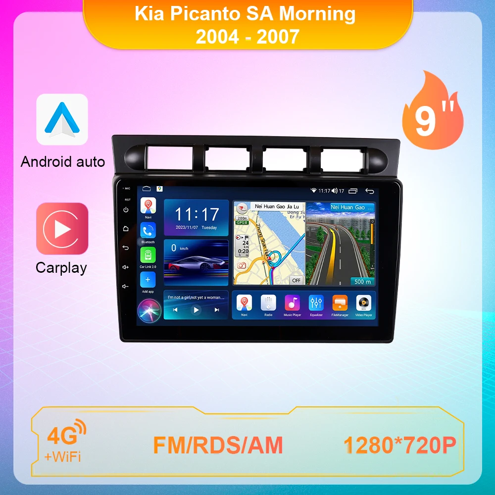 

Car Radio 2 Din Android For Kia Morning Picanto 2004 - 2007 4G WIFI GPS Navigation Multimedia Head Unit Stereo Autoradio Auto