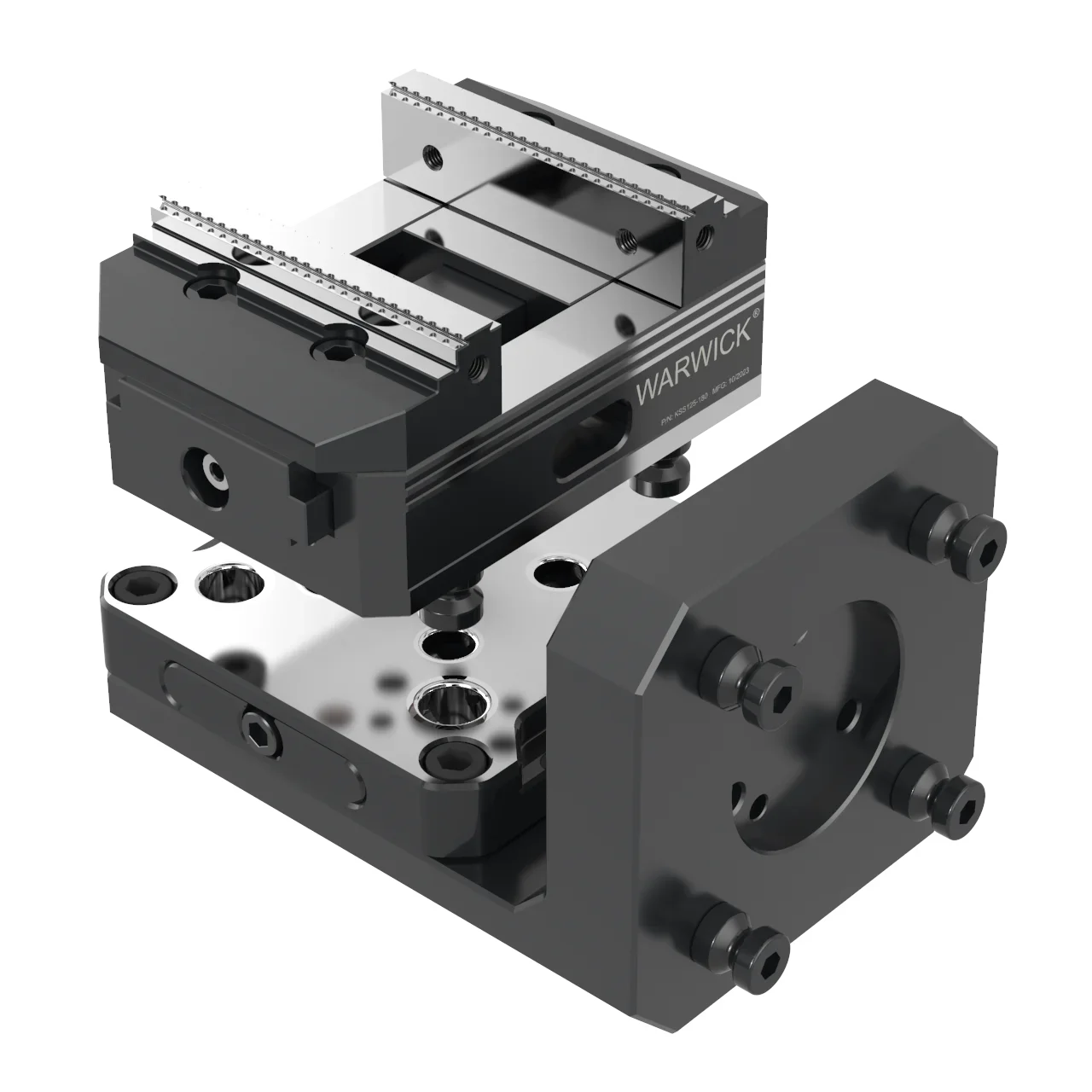 ระบบยึดจับแบบเปลี่ยนเร็ว 4 แกน รุ่น WARWICK KSG-Pro 96+52 มม. ระยะห่างรู 4 แกน สำหรับเครื่องจักรซีเอ็นซี ปี 2025