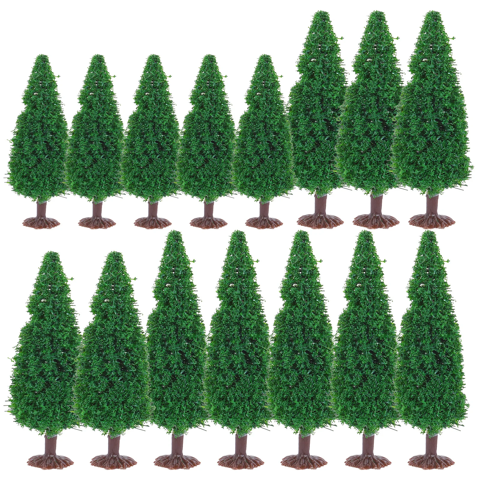 15 pezzi di materiali per albero di Natale, simulazione, scenario, architettura, decorazioni, alberi per il layout del paesaggio del tavolo di sabbia fai da te