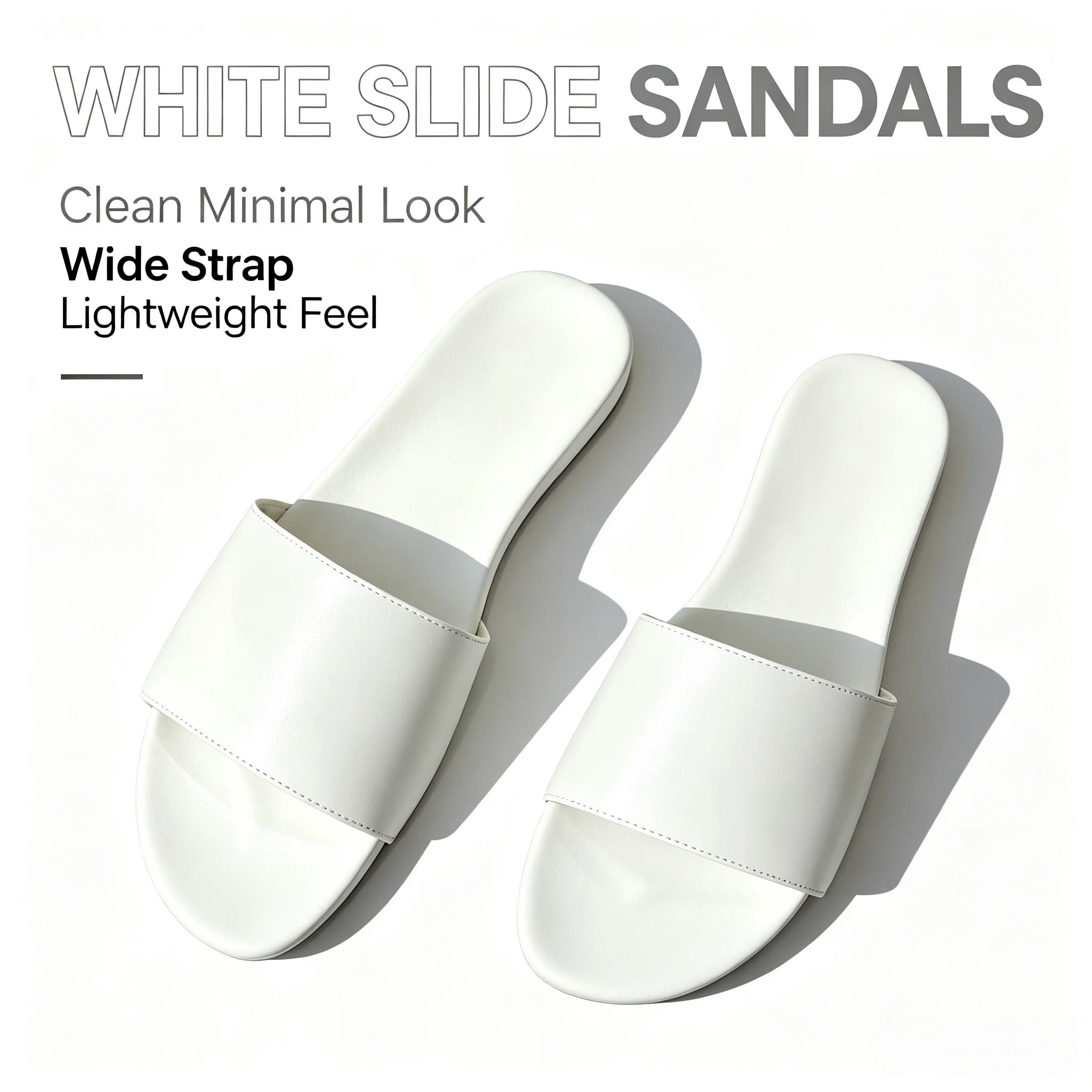 Premium-quality Women's Slidesminimalist Versatile Flat Sandals Open-toe Design Suitable for Casual Outdoor Wear and The Beach