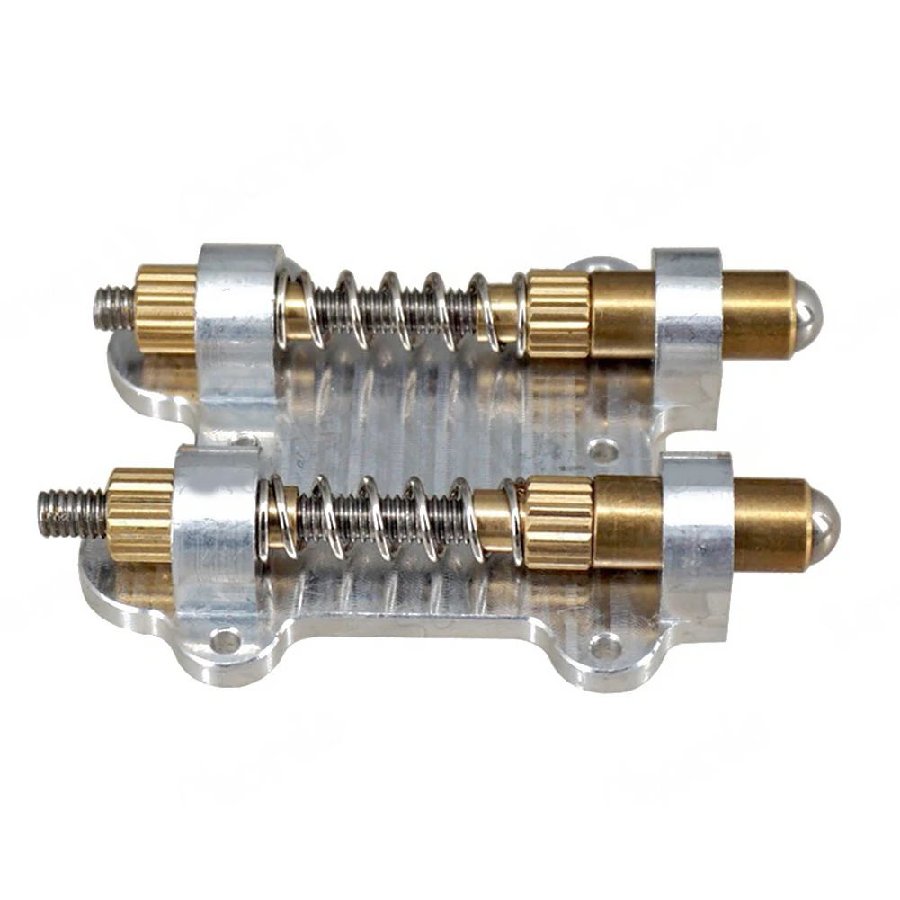 Brass Double Tremolo Bridge for Electric Guitar For Stabilizer Stopper Device with Arming Adjuster and Vibrato Pull Plate