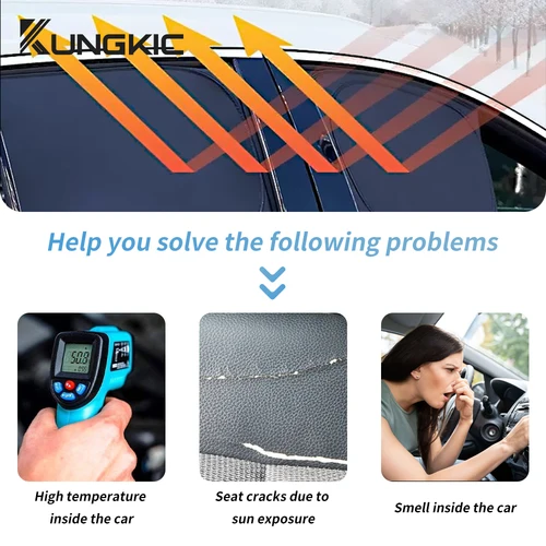 Imagen 2 del producto Parasol para Geely BinYue Cool Geely Coolray 2019 2020 2021 2022 2023 2024, para parabrisas delantero, cortina, parasol para ventana lateral trasera