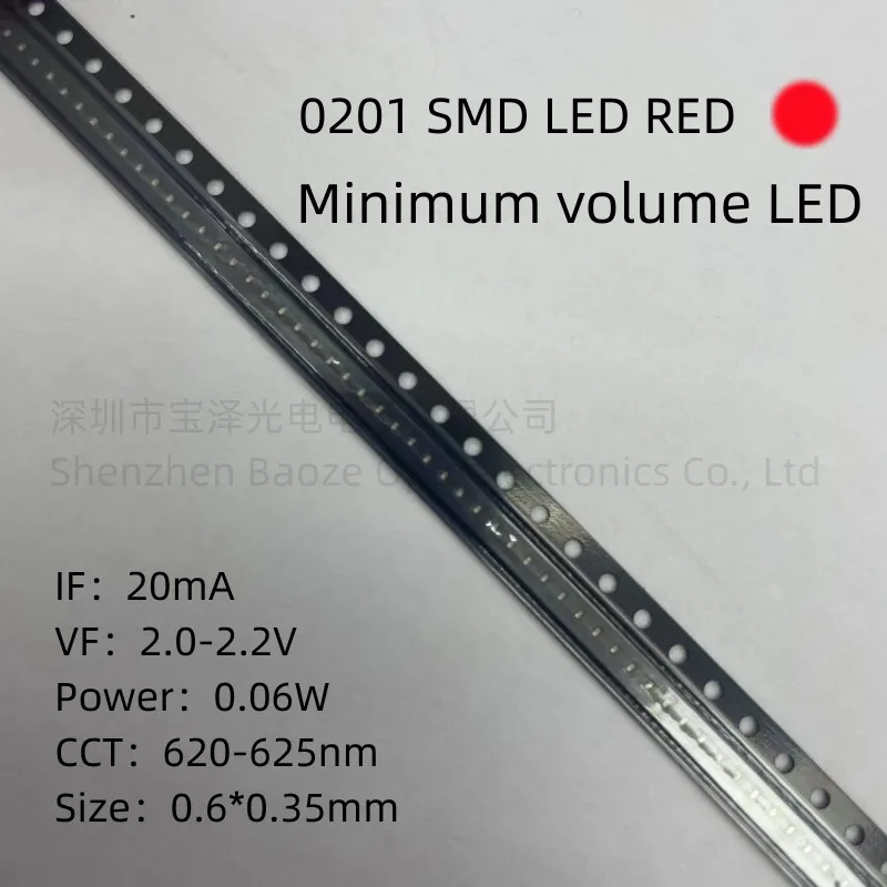 0201 SMD LED Red  Green White Blue  light emitting diode 100pcs/lot