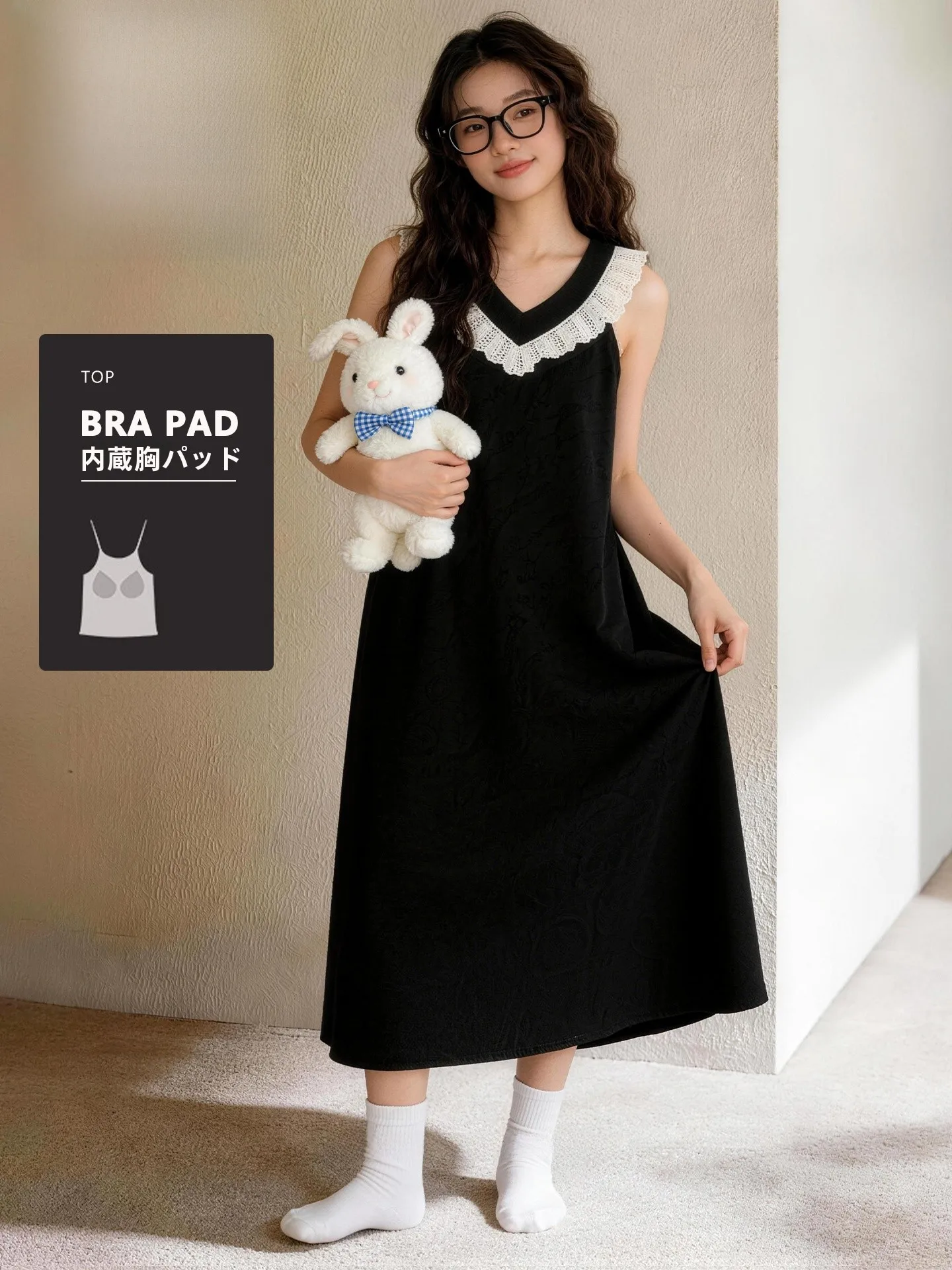 chemise-de-nuit-longue-pour-femme-sexy-et-confortable-en-dentelle-noire-col-en-v-sans-manches-pour-la-maison-respirante-collection-ete