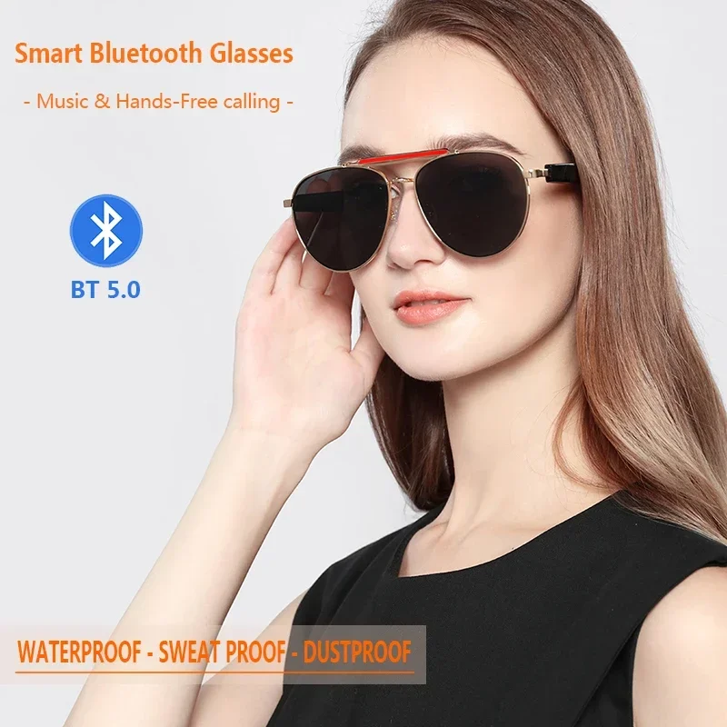 Smart Calling Glasses Wireless Bluetooth Headset Glasses 5.0 Sunglasses Dustproof and Blue Light Control Smart