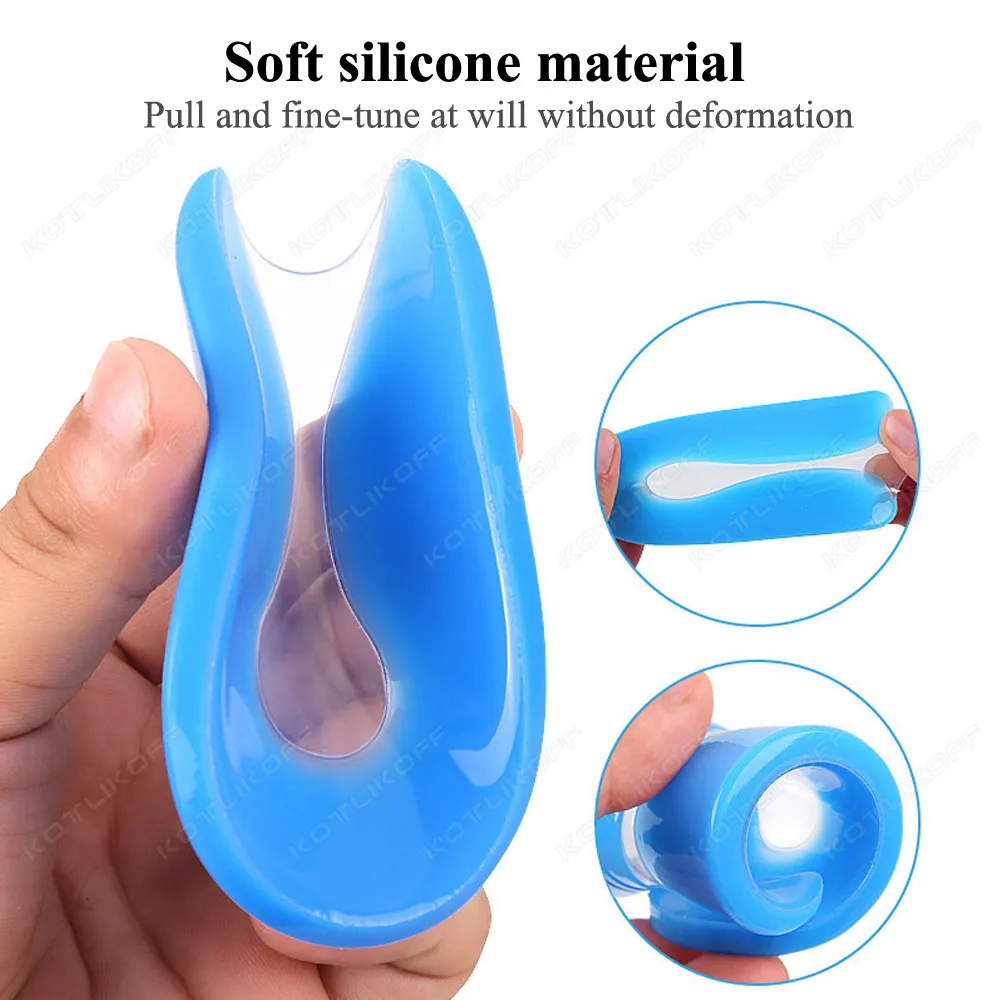 Silicone Gel Heel Pad Foot Pain Relief U-Shape Heel Cushion Inserts For Shoes Heel Spur Protector Plantar Fasciitis Insole