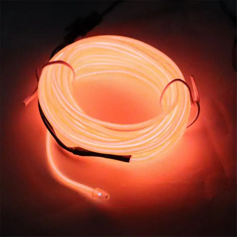 1m Car Interior Atmosphere Lighting LED Strip 5V DIY Flexible EL Cold Light Line Tube With USB Auto Decoration Ambient Lamp