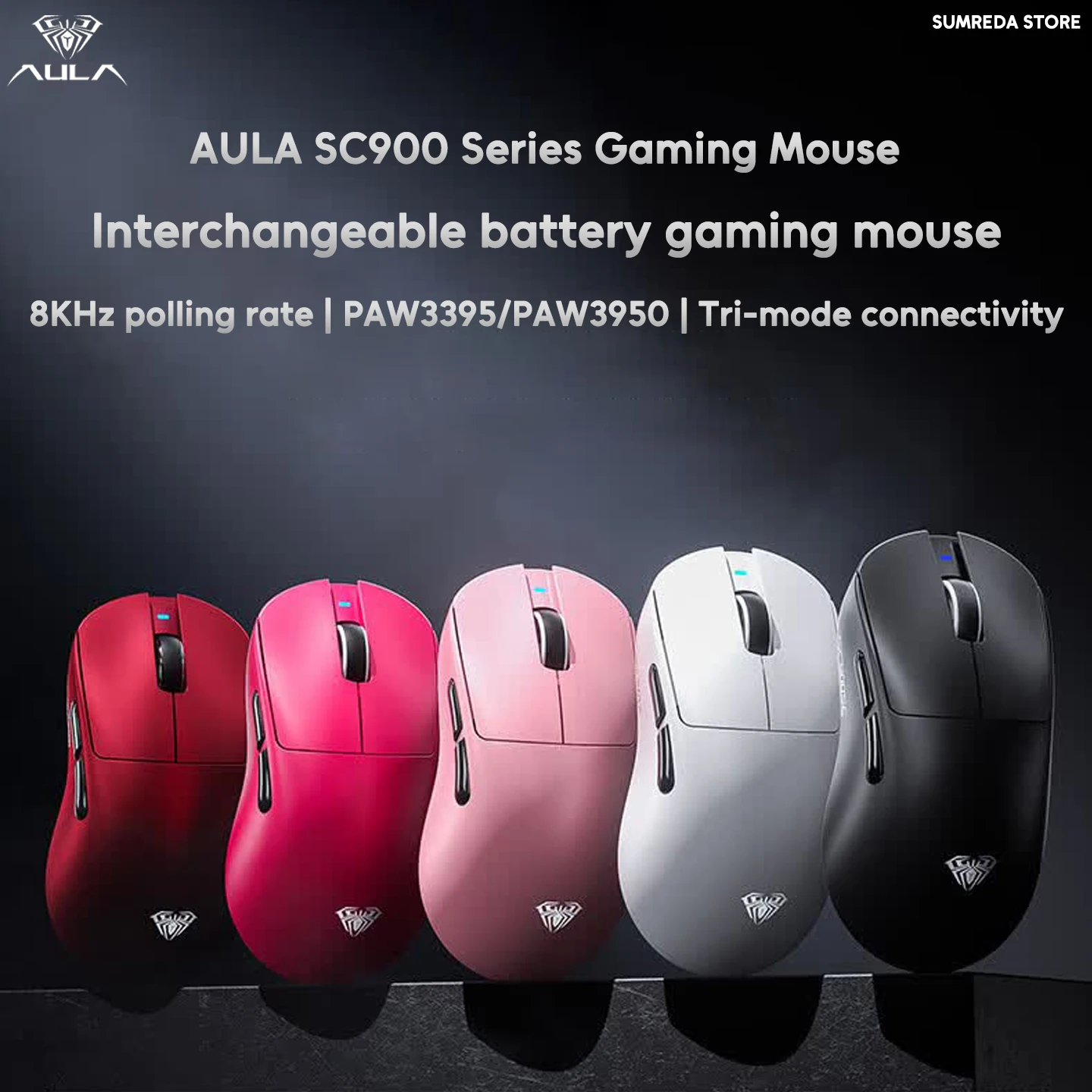 AULA SC900 SE SC900Pro Max Tri-mode Gaming Mosue PAW3950 PAW3395 8K Ergonomic Lightweight Offcie Gaming Keyboard PC Accessory