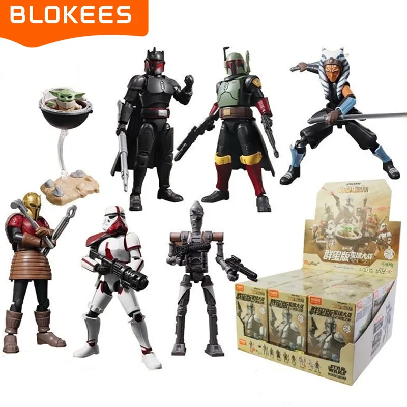 

Оригинальная слепая коробка Blokees Star Wars, мандалорская фигурка, собранная серия игрушек для детского рождественского подарка