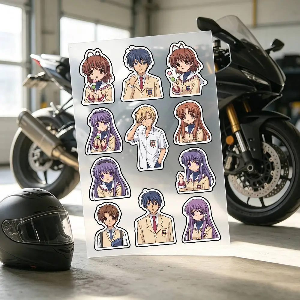 Popular Anime C-CLANNAD Stickers Auto Body Bumper Windows Motorcycle Laptop Walls Vinyl Decal Car Tuning Accessories