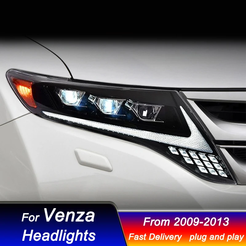 سيارة Led المصابيح الأمامية لتويوتا فينزا 2009-2013 لكزس نمط كامل LED DRL ديناميكية إشارة رئيس مصباح ثنائية زينون شعاع كشافات Accembly