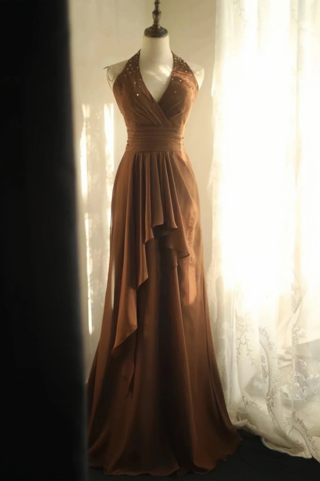 Elegante Halter Celebrity Jurken Vintage Backless Kralen Zeemeermin Jurk Prestaties Gastheer Party Banket Cocktailjurken Nieuw 2025