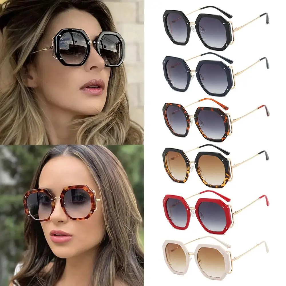 Fashion Oversized UV Protection Women's Polygonal Sunglasses Sun Glasses Men Shades Eyeglasses