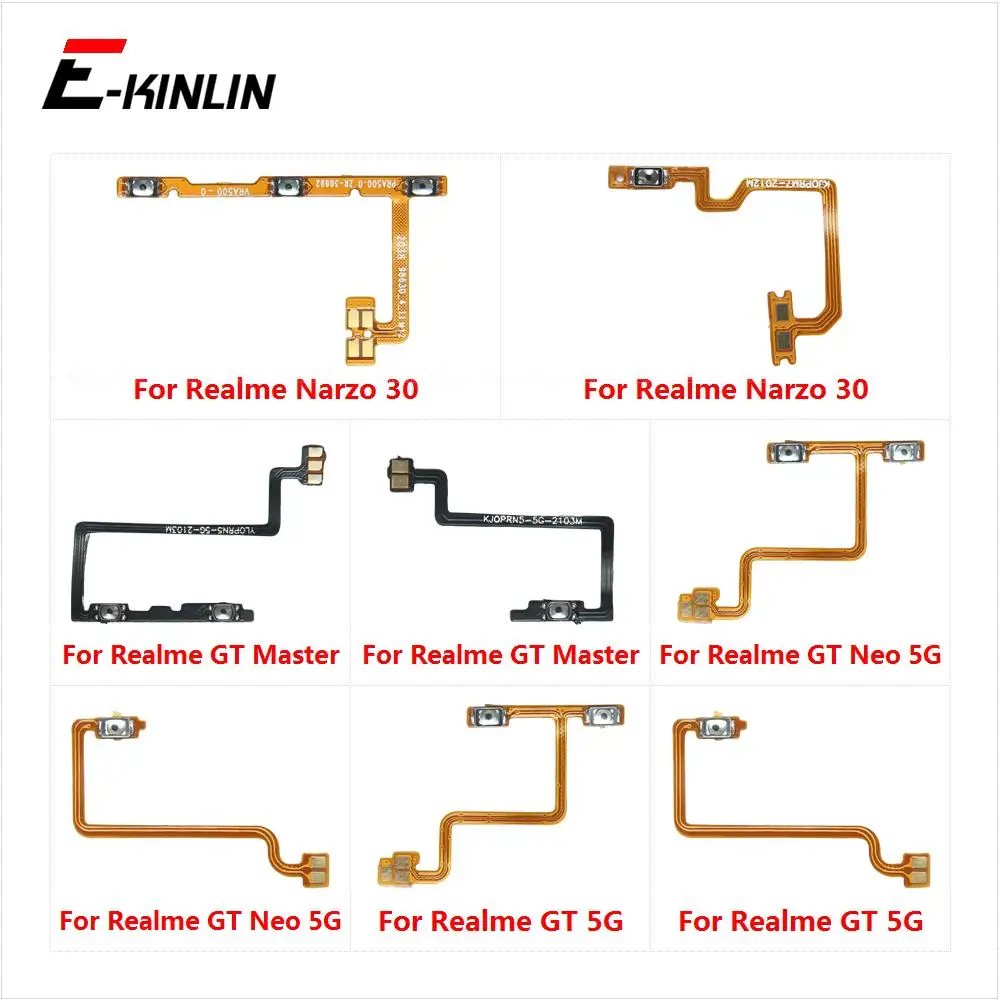 Switch Power ON OFF Key Mute Silent Volume Button Ribbon Flex Cable For OPPO Realme Narzo 30 30A GT Master Neo