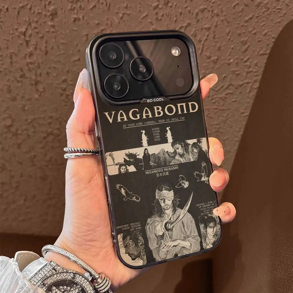 เคสโทรศัพท์ลายวากาบอนด์ มิยาโมโตะ มูซาชิ สำหรับ iPhone 17,16,15,14,13,12,11,Pro,Max,Plus,E,Air,Mini สีดำ วัสดุ TPU