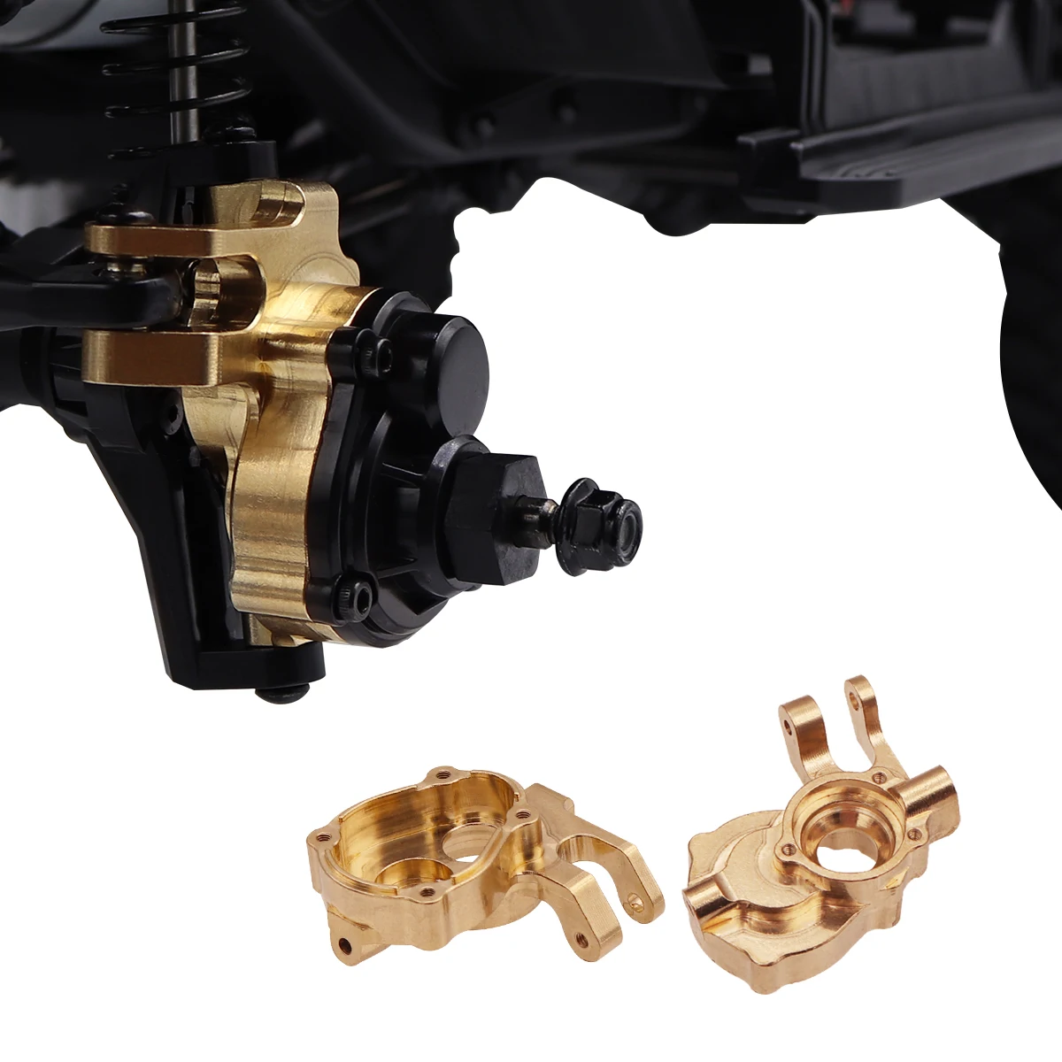 Heavy Brass Counterweight Portal Drive Housing Axle Mount Knuckles for TRX4 1/10 HB R1001 R1002 R1003 RC Crawler Upgrade Parts