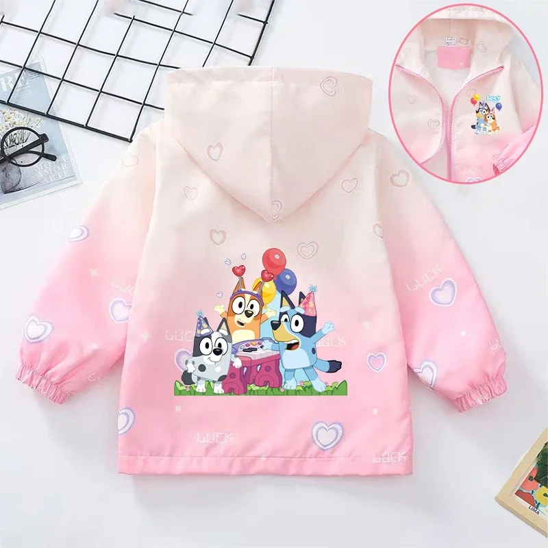 Blueys Bingo Chilli chaqueta niña primavera otoño ropa para niños bebé lindo dibujos animados a prueba de viento Casuals abrigos cumpleaños regalo de Navidad 2024 nuevo