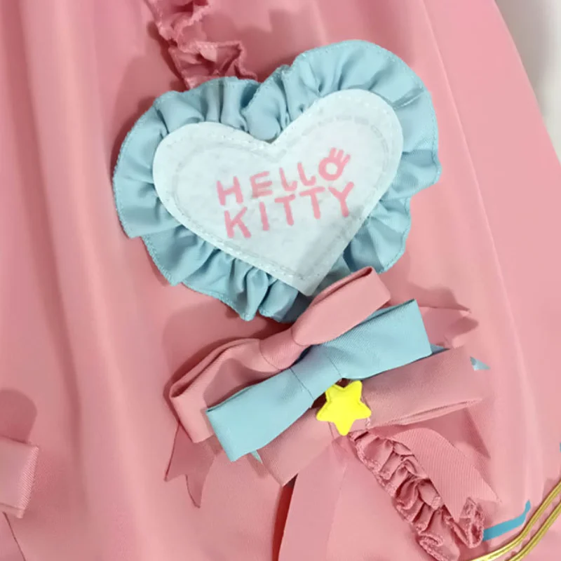 أزياء أنيمي إيما وودز التأثيرية لعبة الهوية على شكل حرف V البستاني مرحبا كيتي مجموعة فستان موحد للنساء ملابس حفلات كاواي