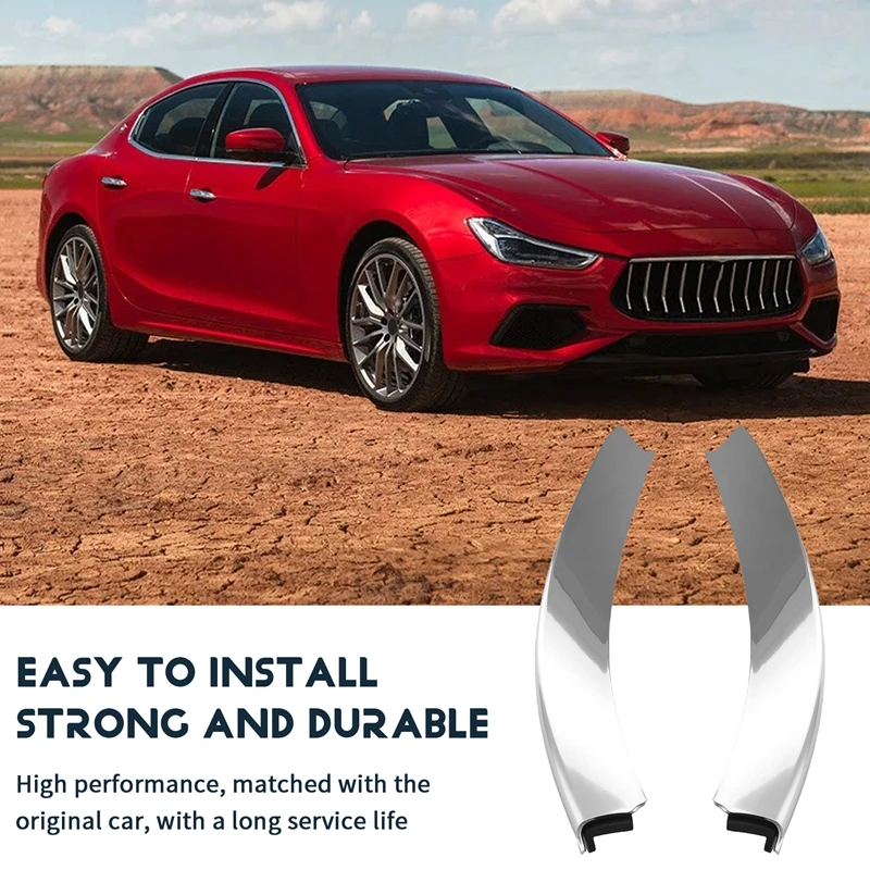 Front Bumper Trim For Maserati Ghibli 2018-2021 Chrome Bumper Trim 673008193 673007201