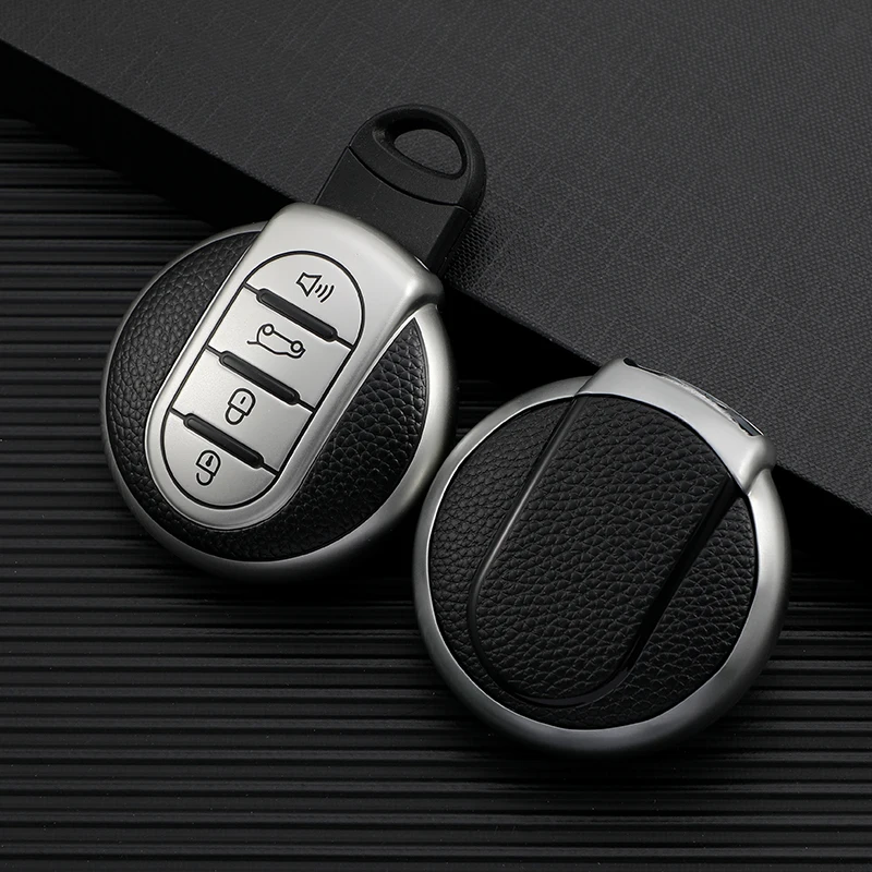 Leather TPU Car Key Case Cover For BMW Mini Cooper F55 F56 F57 F54 F60 JCW Clubman Countryman Keyless Shell Auto Accessories
