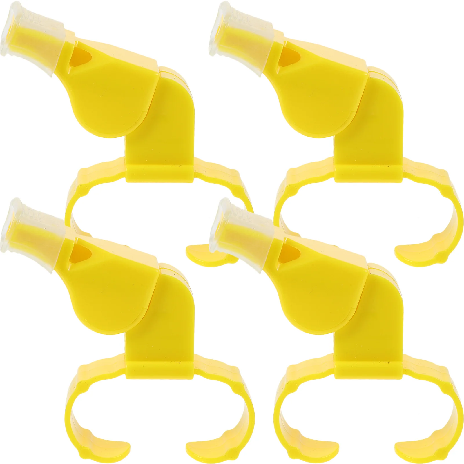 

4Pcs Loud Survival Whistle Ring Small Outdoor Sports Emergency Plastic Referee Hiking Coaches Whistles Coaches Whistle