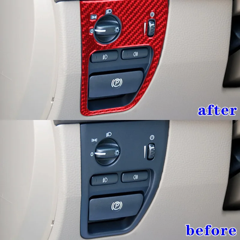 

For Volvo 03-14 XC90 Headlight Control Panel Decoration Sticker Car Interior Modification Accessories
