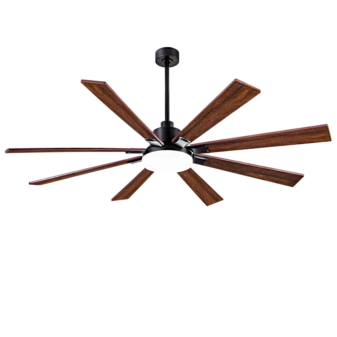 72inch Ceiling Fan WIth Light 8 Leaf Fan Lights Reversible Blades Dimmable Remote Control Living Room Dining Room Light Fans