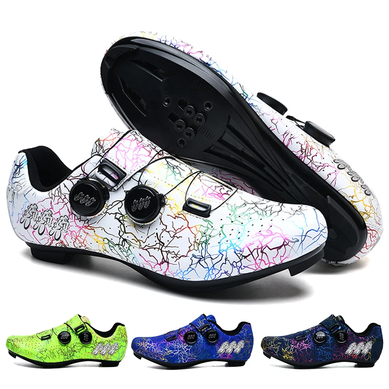 Fahrradschuhe für Herren, kompatibel mit SPD-Lock-Schuhen, Damen-Fahrradschuhe aus PU-Leder, Rennrad-Fahrradschuhe, Outdoor-Mountainbike-Schuhe, MTB-Schuhe