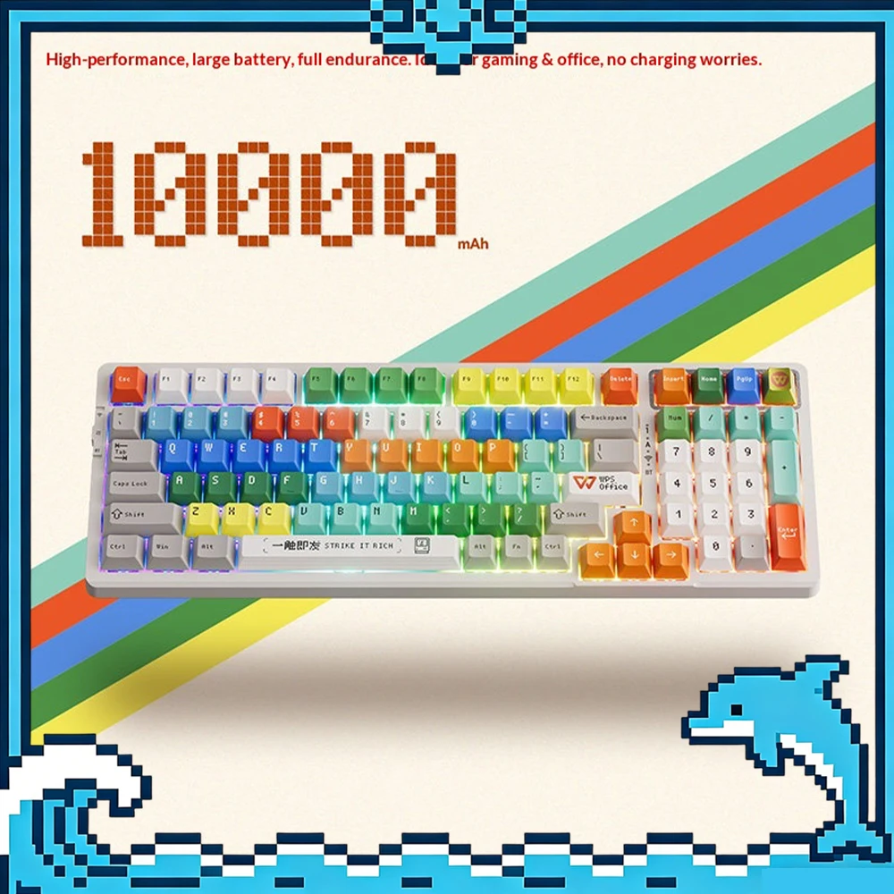

VGN V98 Pro V3 Mechanical Keyboard Light axis inspiration blessing Keyboard WPS classic color matching Pc Accessories Gift