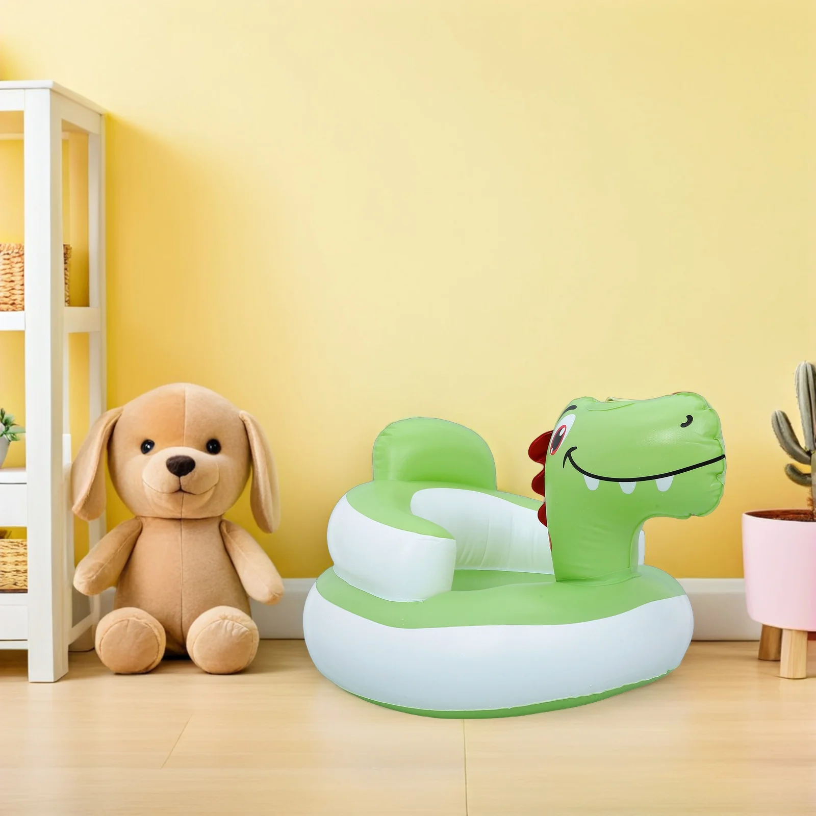 

Inflatable Baby Chair For Infants 3 Months Up Dragon Sit-Up Seat Soft Support Portable Floor Sitting Cushion