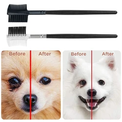 Tear Stain Remover Comb Pet Eye Comb Double-Sided Dog Eye Brush Grooming Combs for Small Dogs Pomeranians Chihuahuas