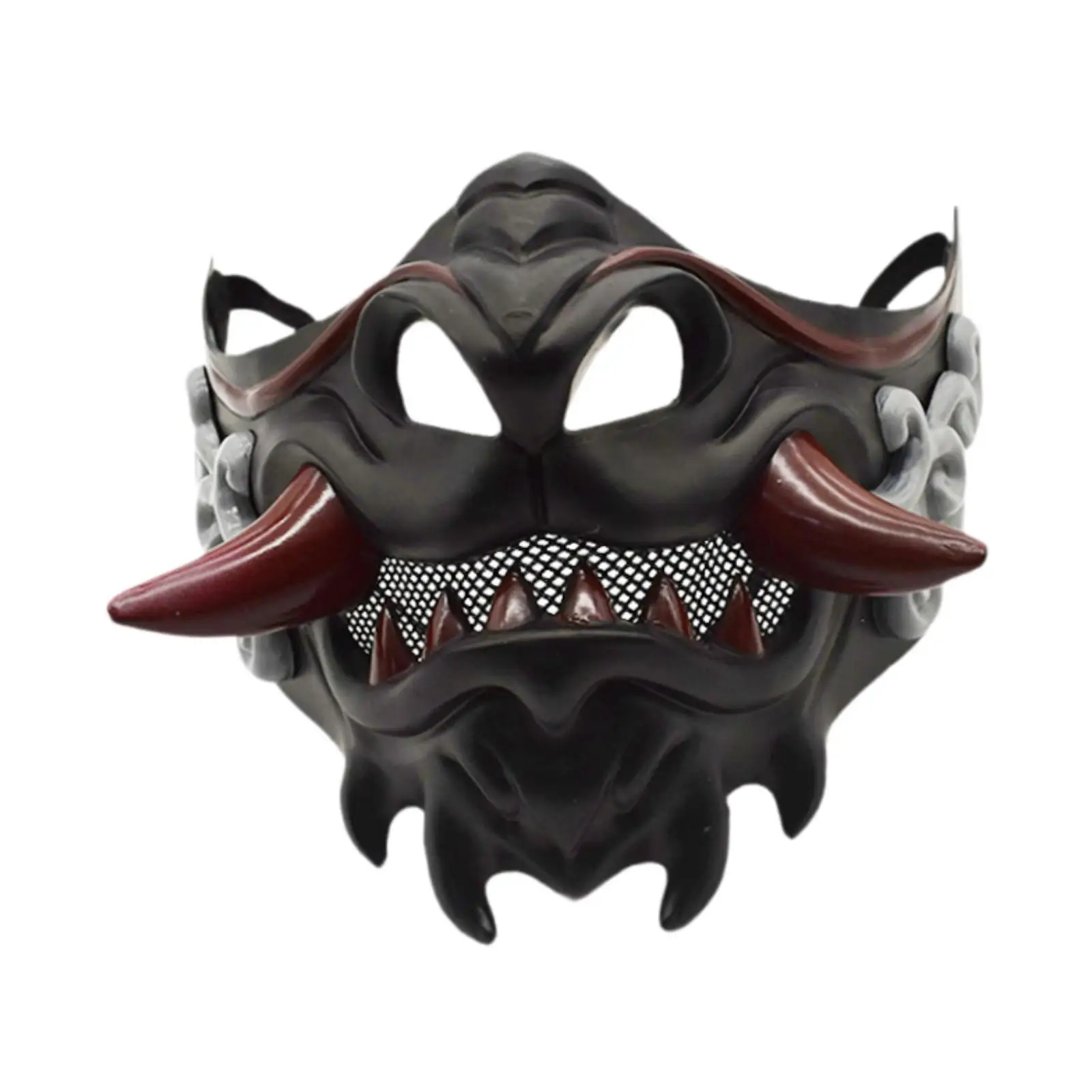 Samurai Mask Novelty Scary Costume Accessories for Stage Performance Halloween