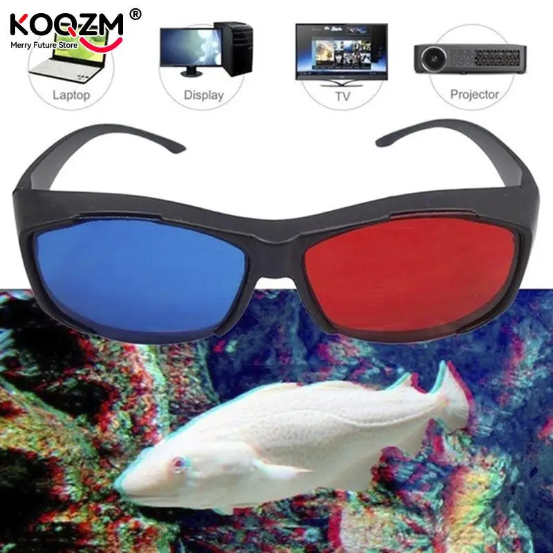 1Pcs Black Frame Red Blue 3D Glasses  For Dimensional Anaglyph TV Movie DVD Game