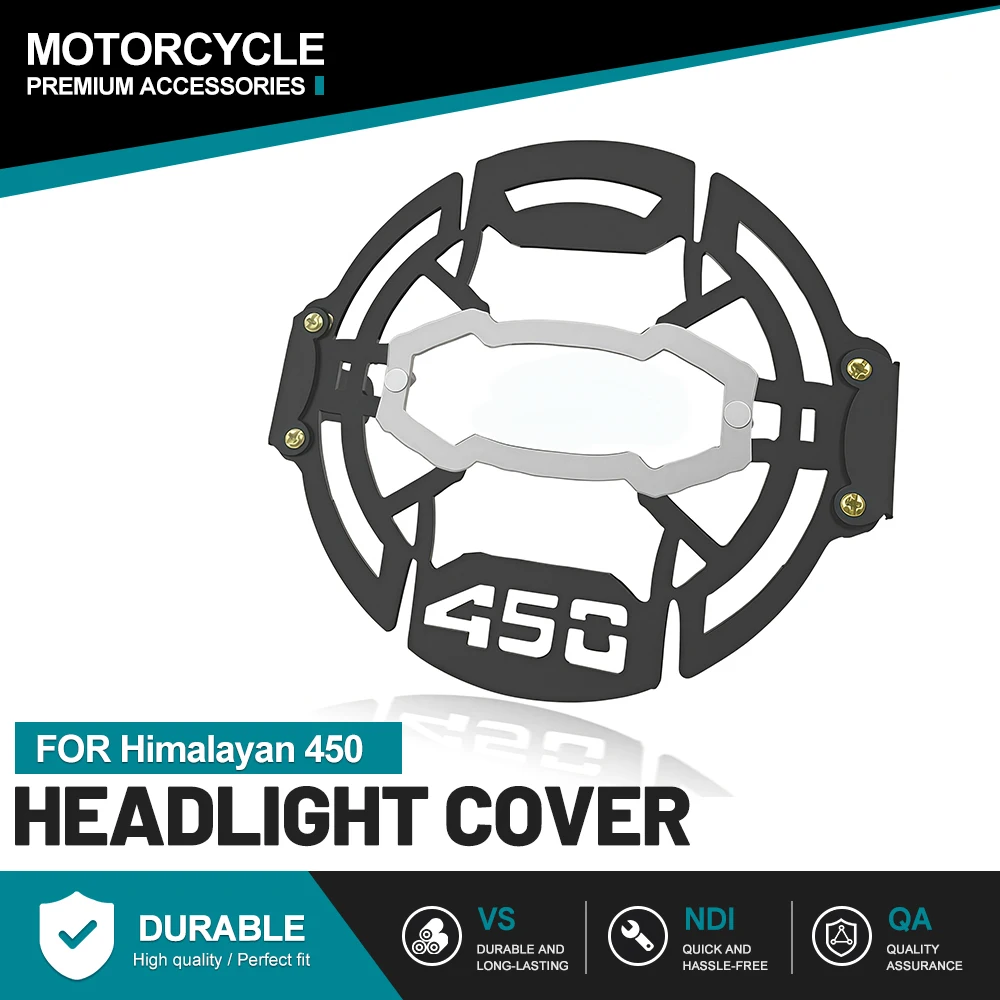 FOR Himalayan 450 Motorcycle Headlight Guard Cover Metal Mesh Protector Black Thickened Easy Install