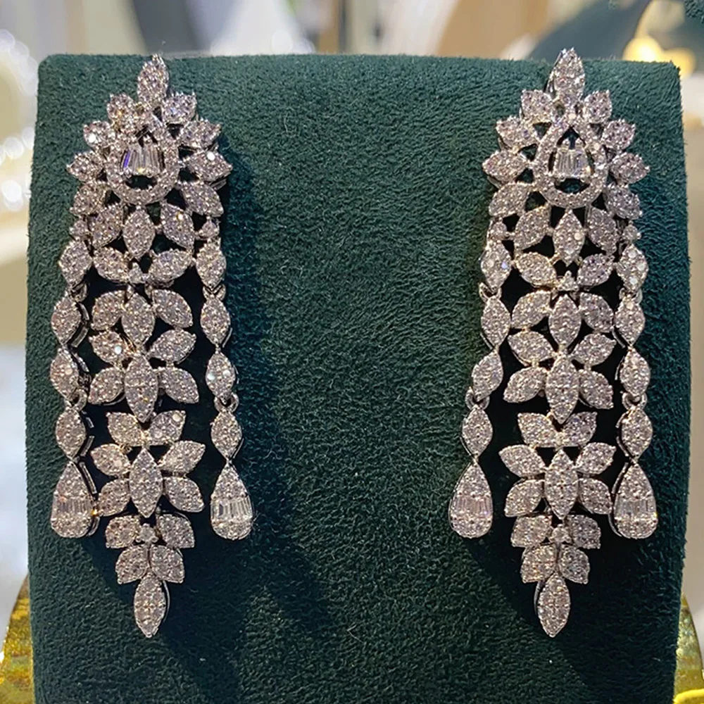 Missvikki New Trend Sparkling Shiny Rhinestone Love Type women's Earrings Dinner Party Fashion Statement Jewelry Accessories