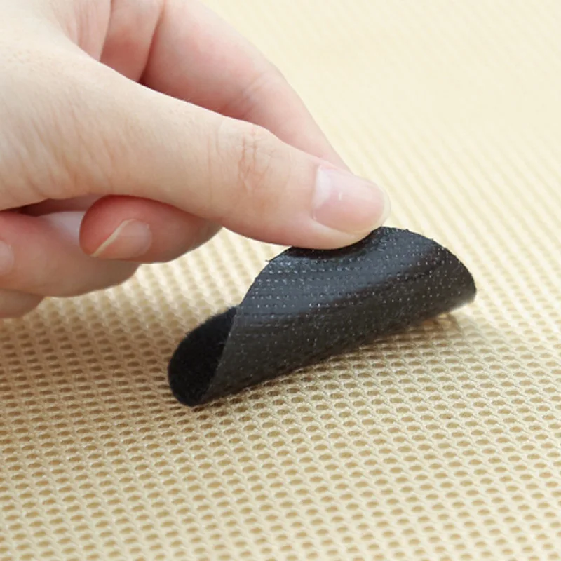 10/20/50 Pcs fissaggio autoadesivo Nylon forte famiglia antiscivolo adesivo ganci e anelli divano tappeto antiscivolo Mat VC