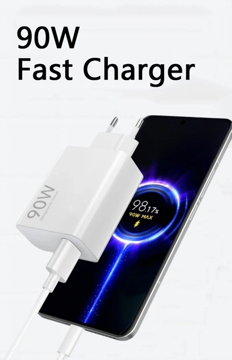 Neue 90W USB Typ C Ladegerät Schnelle Lade Datenkabel USB Telefon Ladegerät Adapter Eu Stecker Adapter Für Xiaomi – Detail 5