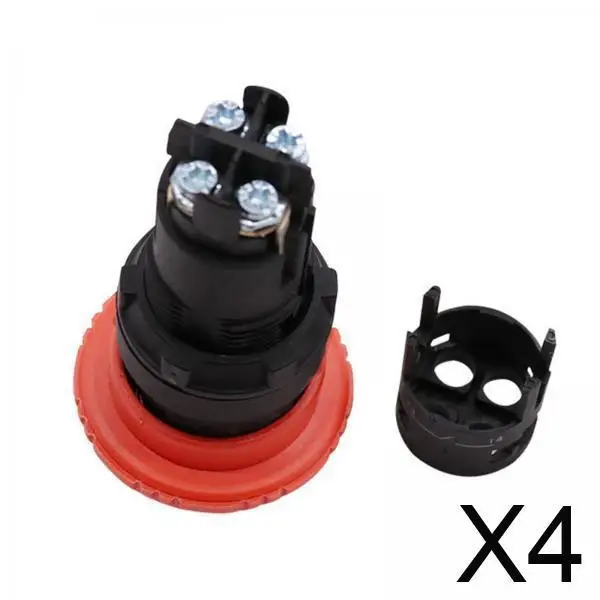 

4 аварийных кнопочных переключателя, 22 мм, простой в использовании, блокирующийся кнопочный переключатель, изготовленный из безопасного полипропилена для текстиля