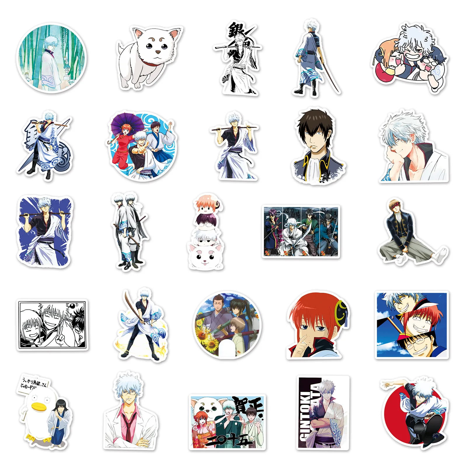 50pcs GINTAMA Sakata Gintoki Series Graffiti Stickers Suitable for Helmets Desktop Wall Decoration DIY Sticker Pack Wholesale