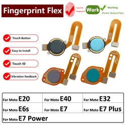 New For Motorola Moto E6s E20 E40 E32 E7 Plus Power Fingerprint Sensor Home Return Key Menu Button Flex Ribbon Cable